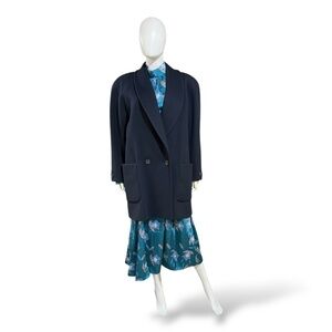 Jones New York Classic Navy Coat, XL